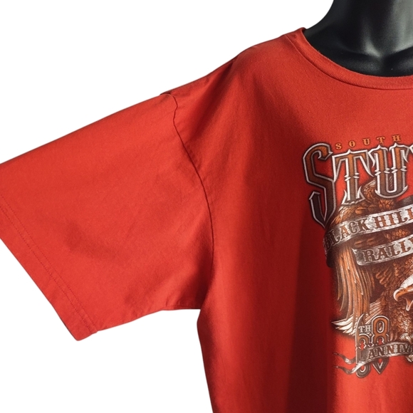 Harley-Davidson South Dakota T-shirt Men's Orange Short Sleeve Size 2XL - Picture 5 of 10